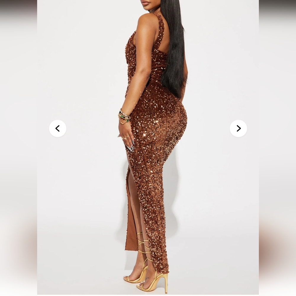 Stunning Sequin Gown with Side Slit